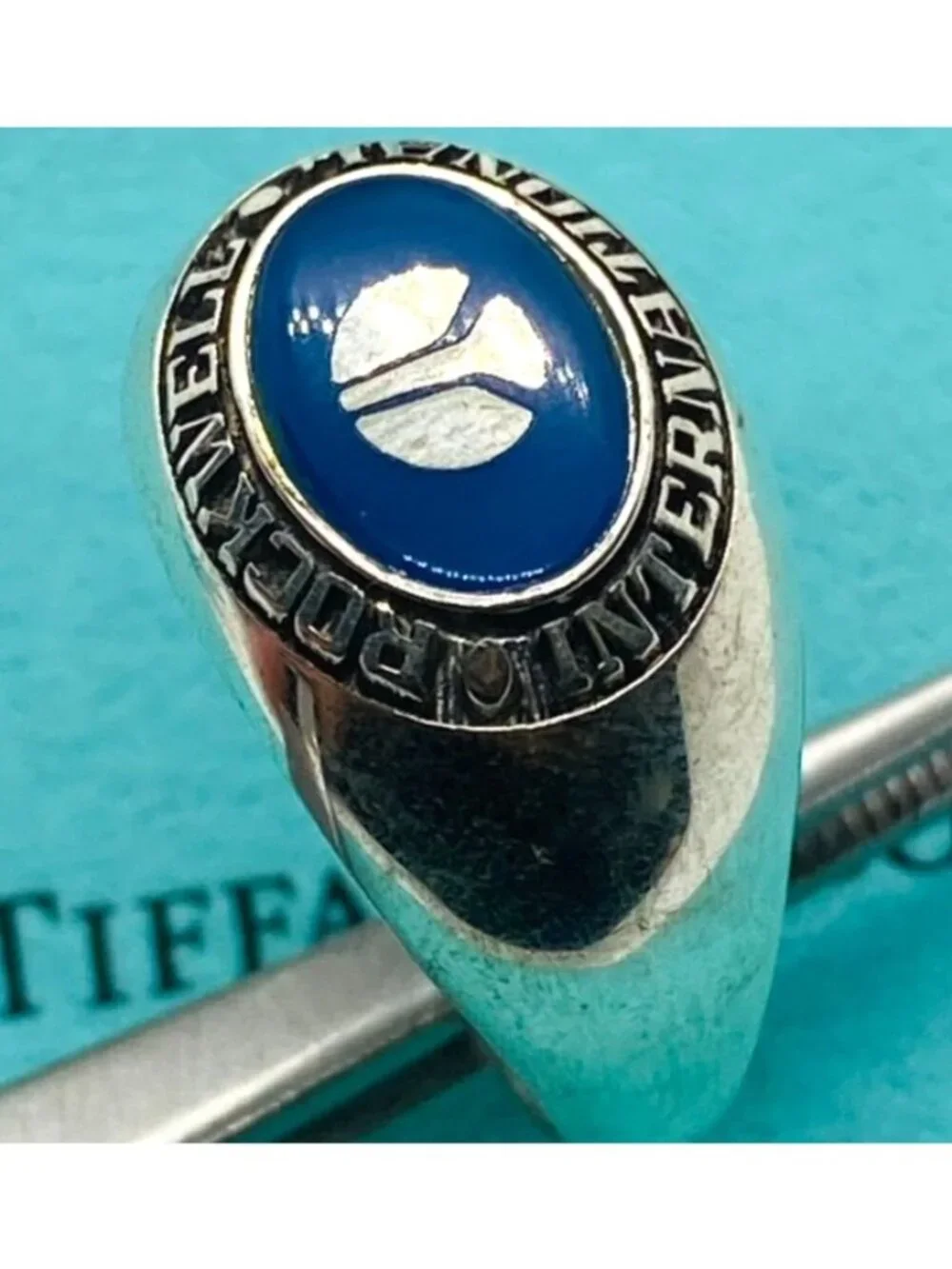 Tiffany & Co Sterling Silver 925 Rockwell International Ring  Size 12